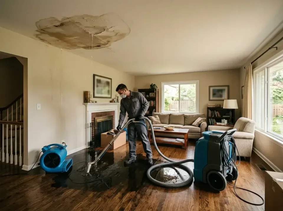 attic-pipe-burst-ceiling-drip-008 — frequently asked questions, Water Damage Restoration & Carpet Care in Rockton, IL